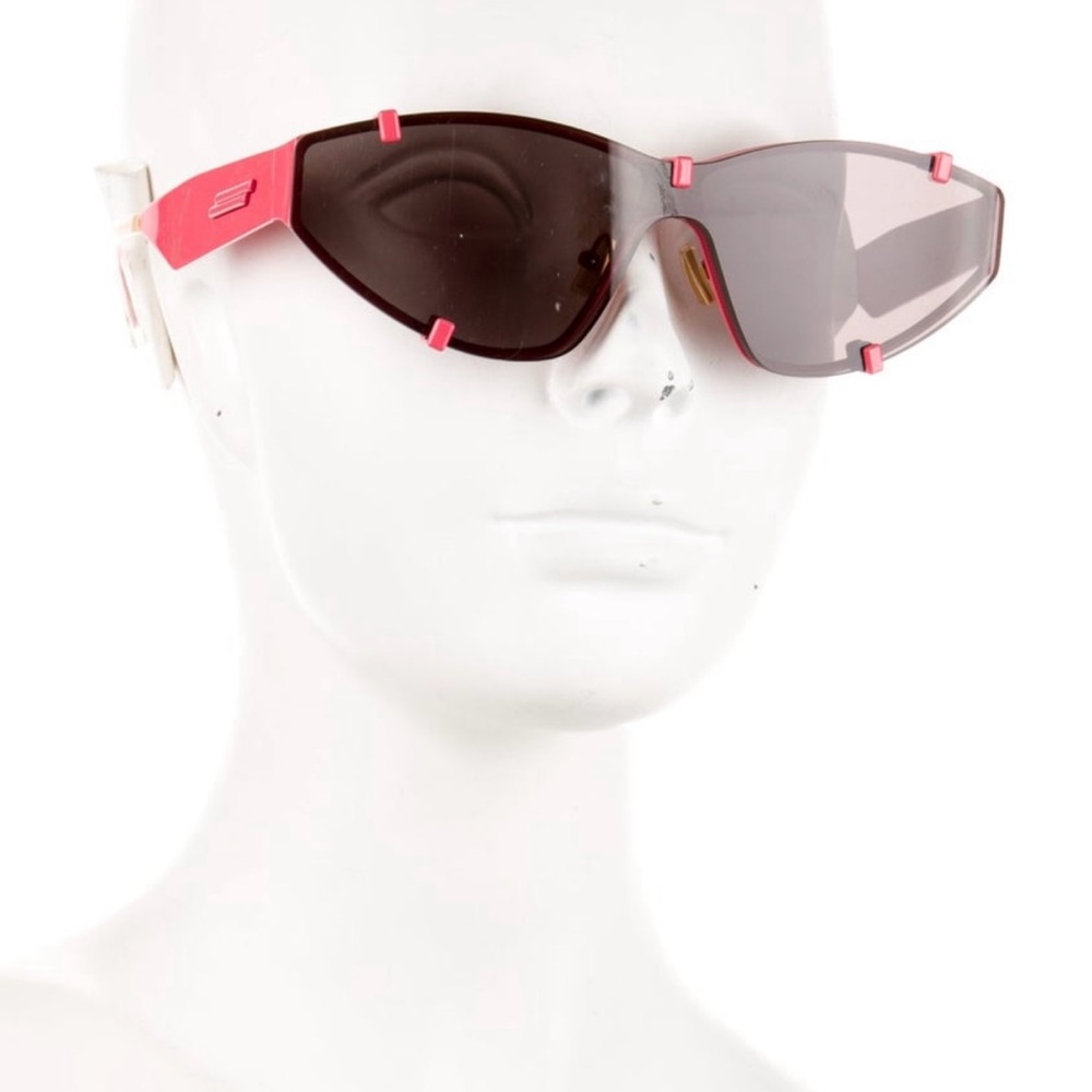 Bottega Veneta Red Shield Sunglasses